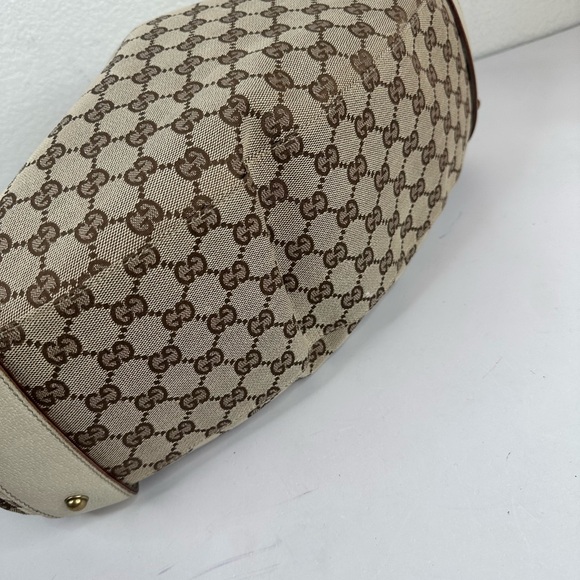 GUCCI Grommet Canvas GG sherryline tote bag - Picture 4 of 13